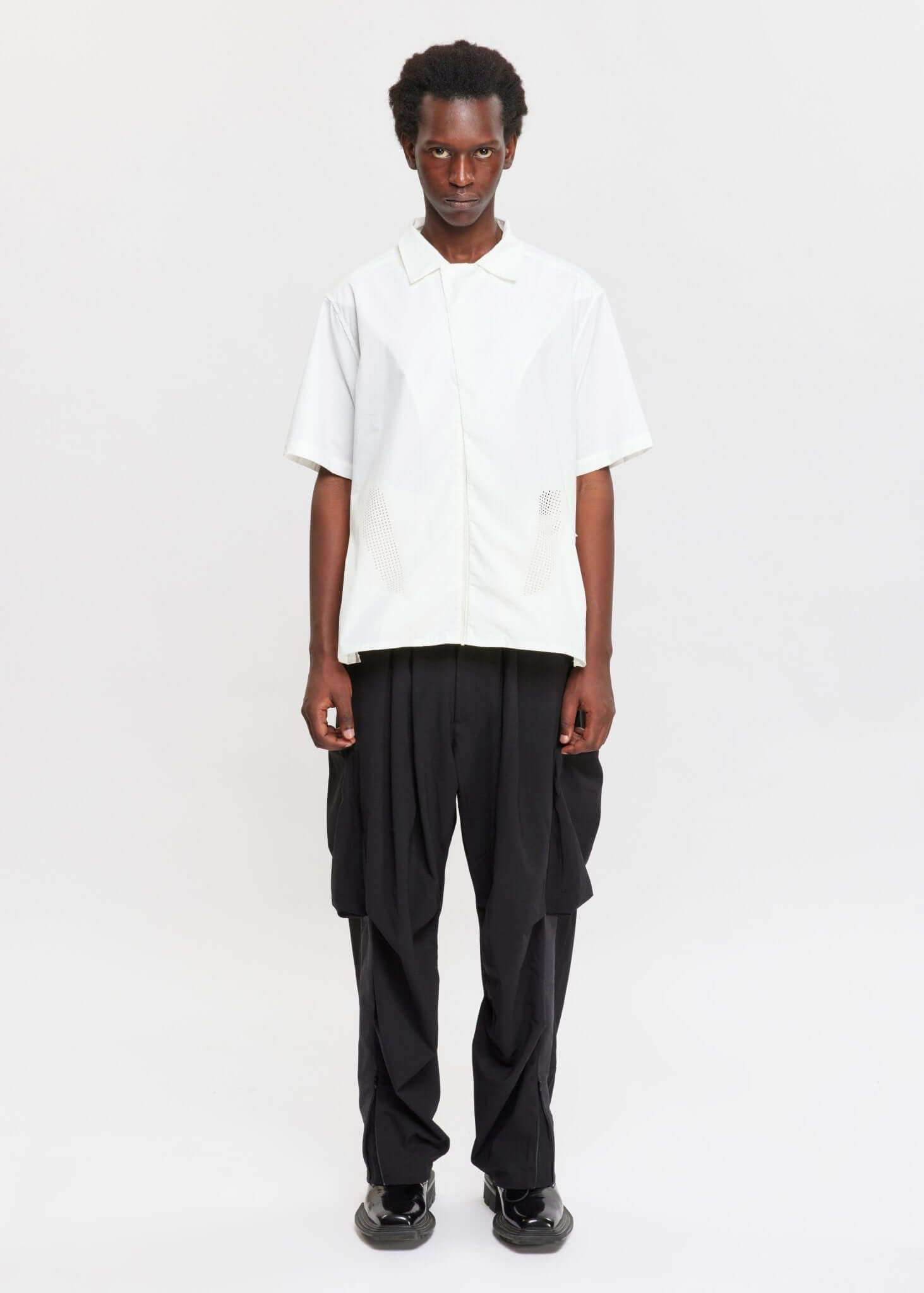 Curved Panel Laser Cut Shirt - NILMANCE