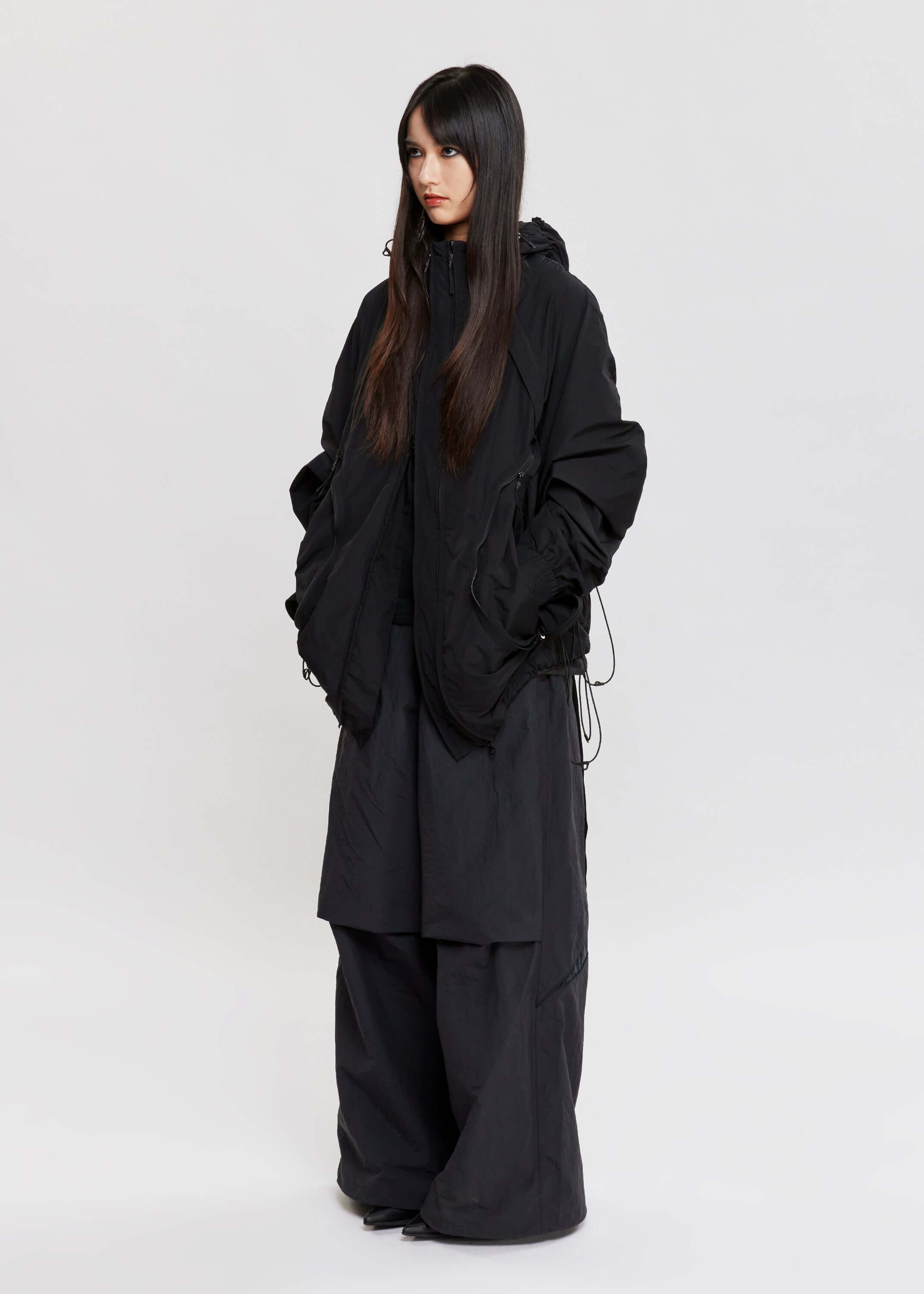 WANNA FOUNDATION】DESIGN VENTILATION NYLON SHELL JACKET - NAVY