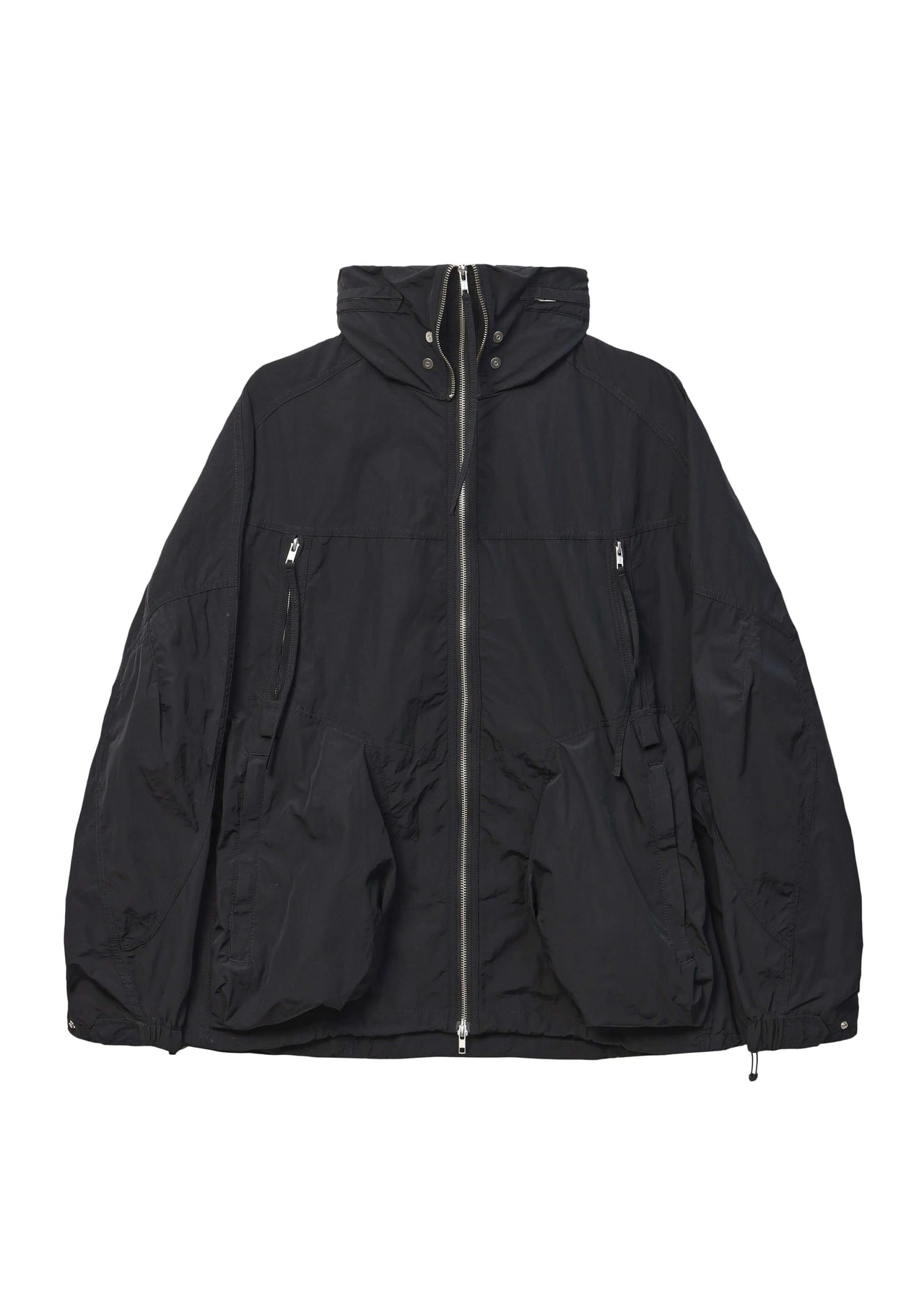 Paneled Intervein Nylon Jacket