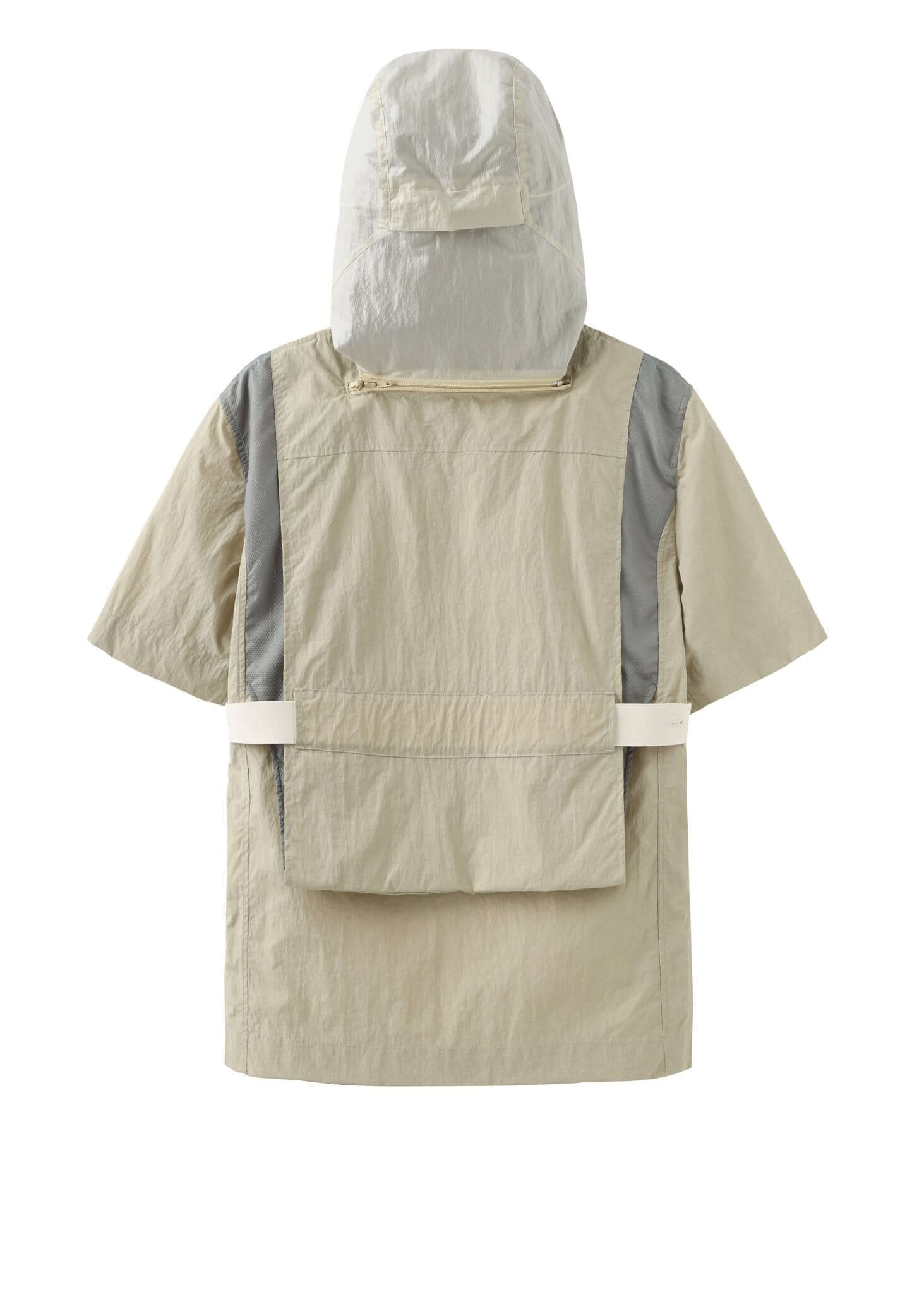 Compartment Nylon Shirt With Detachable Hood - NILMANCE