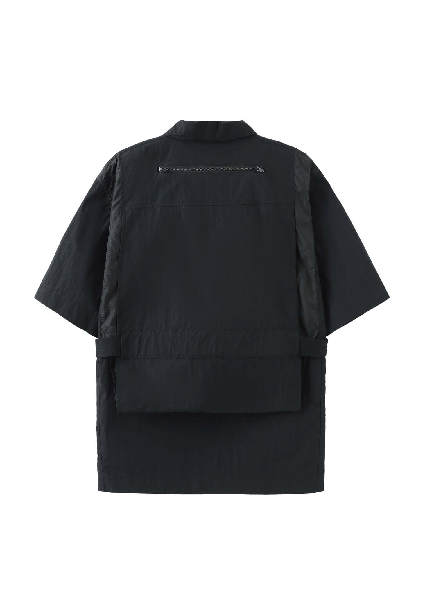 Compartment Nylon Shirt With Detachable Hood - NILMANCE