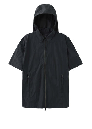 Compartment Nylon Shirt With Detachable Hood - NILMANCE