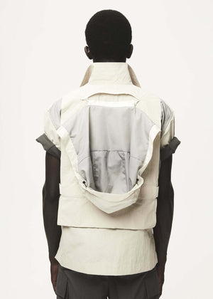 Compartment Nylon Shirt With Detachable Hood - NILMANCE
