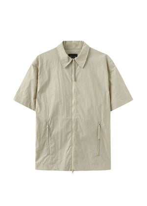 Compartment Nylon Shirt With Detachable Hood - NILMANCE
