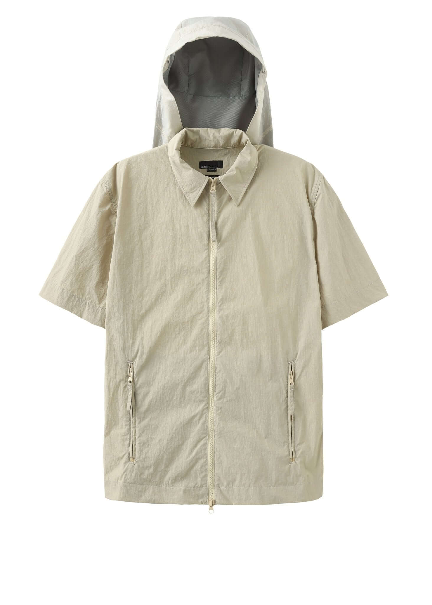 Compartment Nylon Shirt With Detachable Hood - NILMANCE