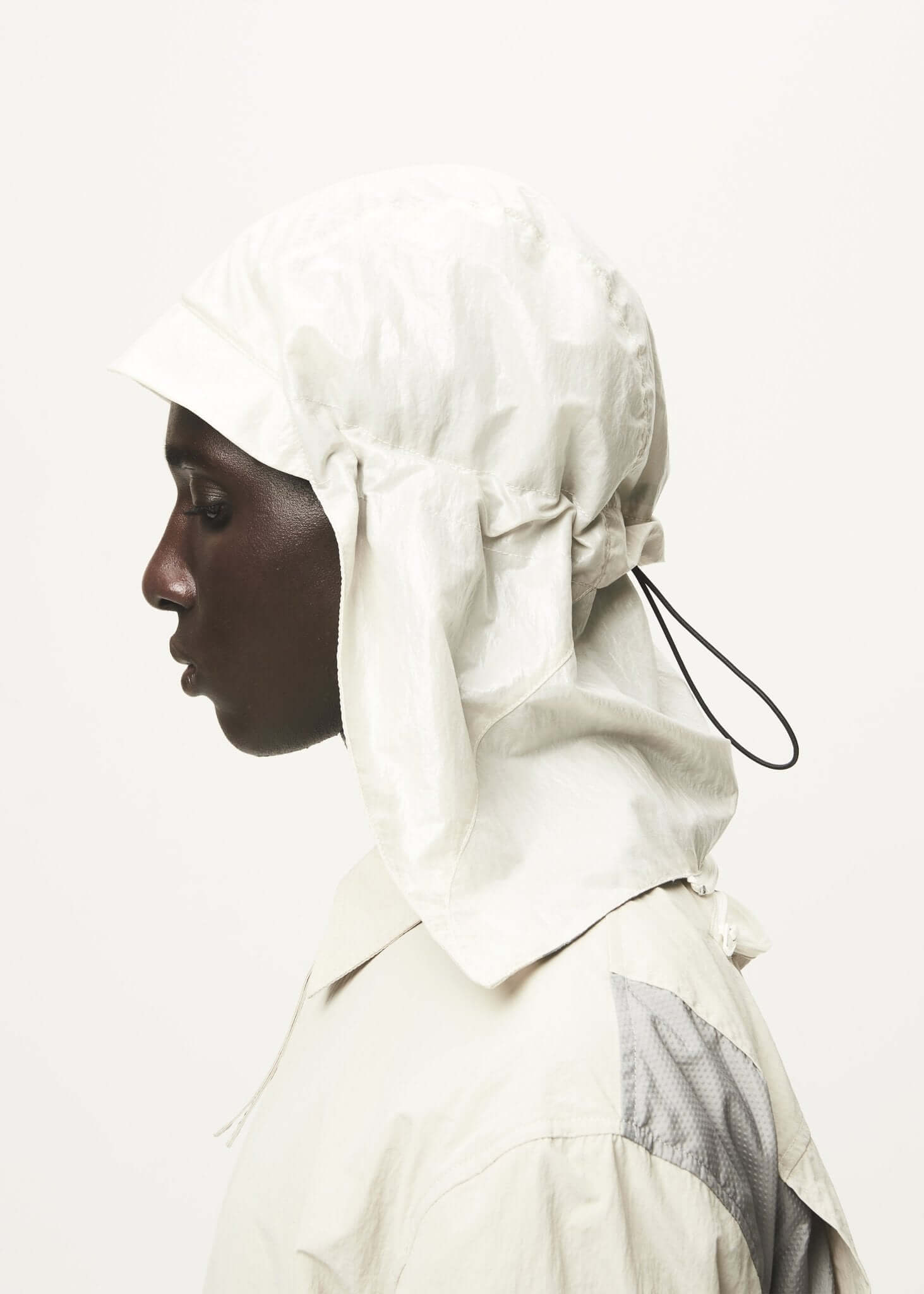 Compartment Nylon Shirt With Detachable Hood - NILMANCE