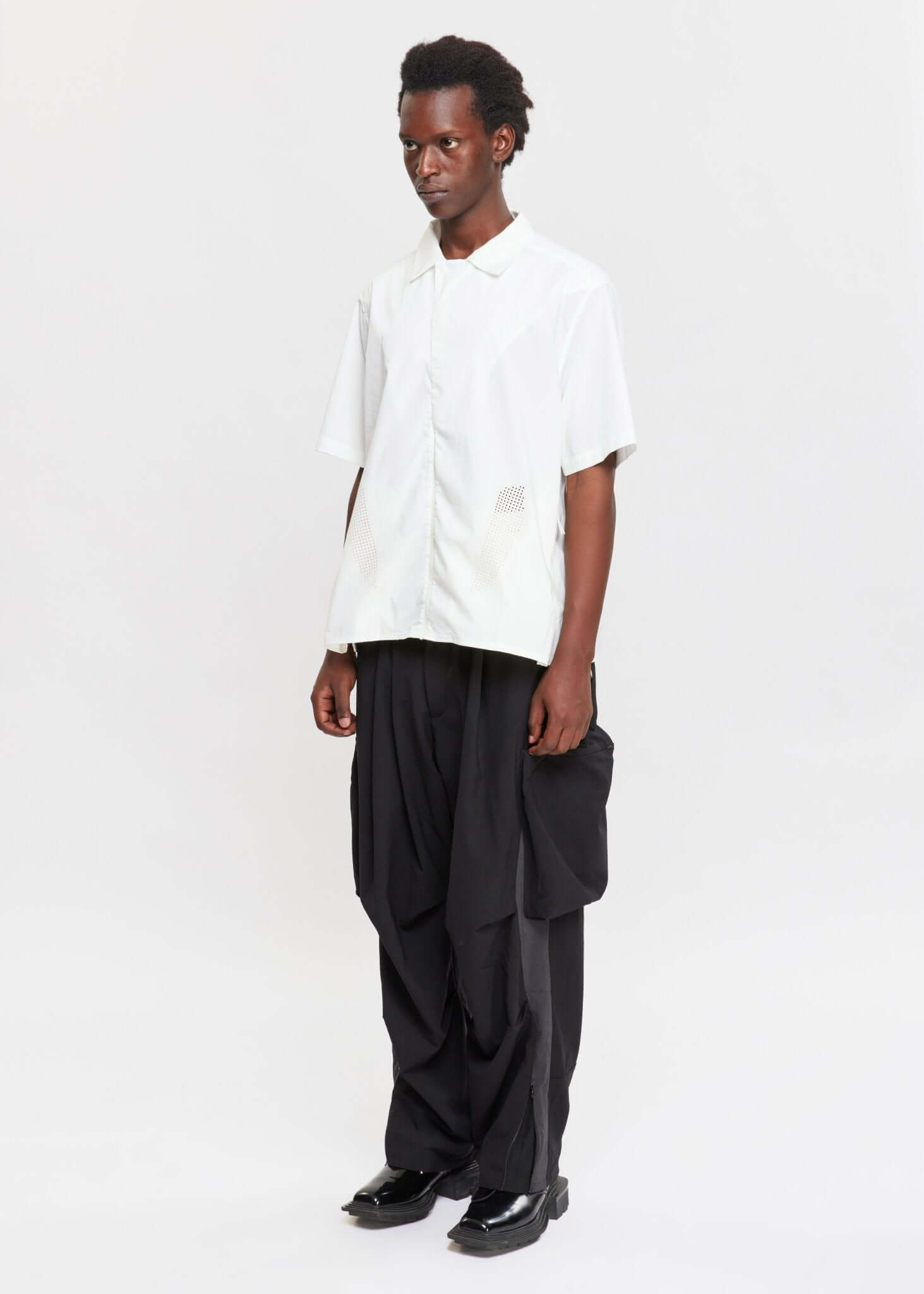 Curved Panel Laser Cut Shirt - NILMANCE