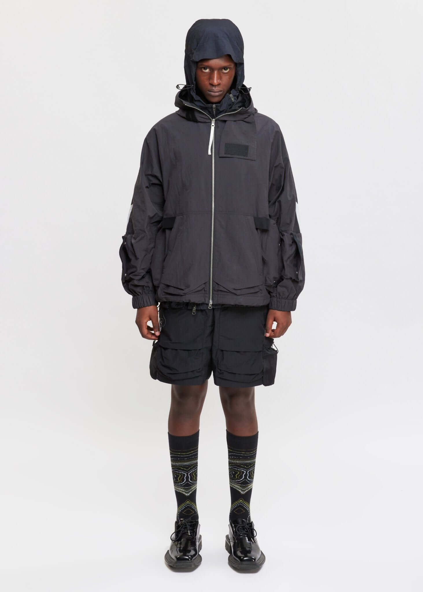 Black jerkin jacket hot sale