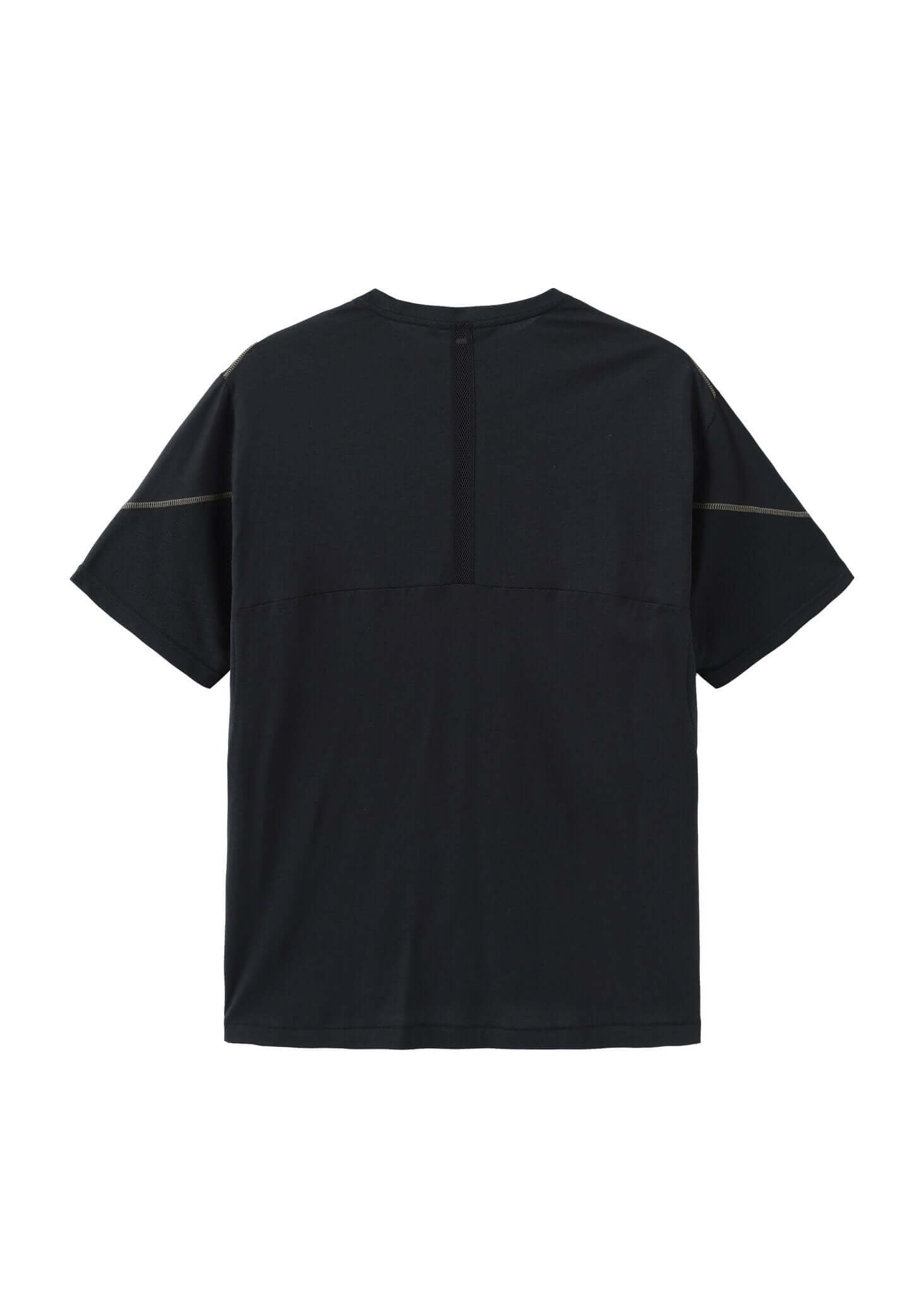 Top Stitched Panel T-Shirt With Zip Pockets - NILMANCE
